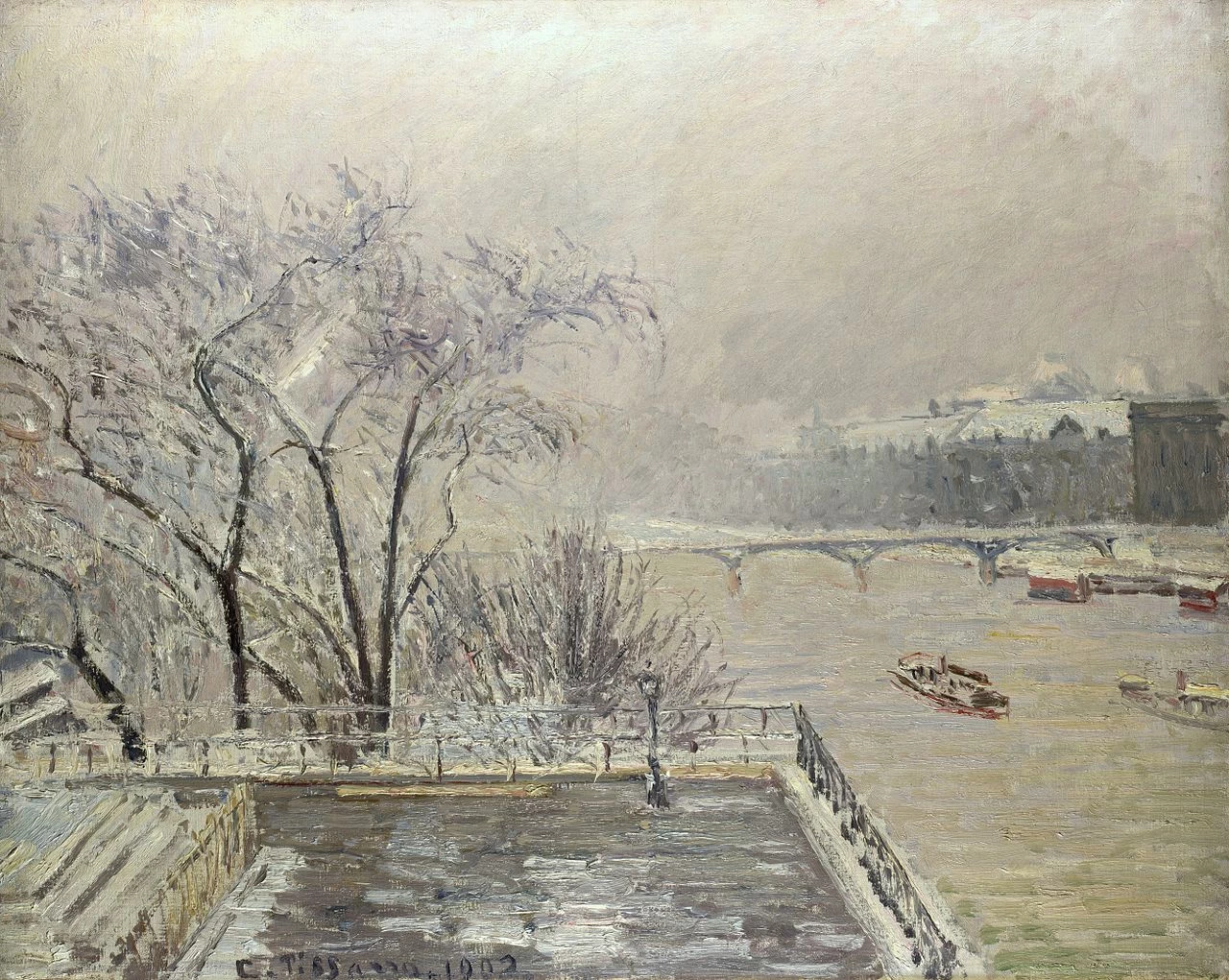 Il Louvre sotto la neve 1902 - National Gallery, Londra